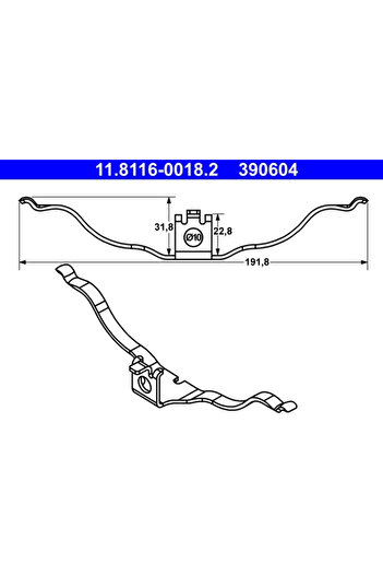 Ate Brake caliper spring AUDI Q5 Van (8RB) 2012-2017