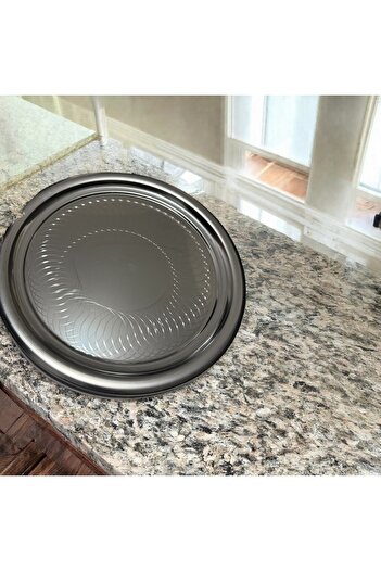 Yüsra Shop No. 4 Stainless Steel 32 cm Sini Tray with Lifetime Warranty Tableware Food Tray Super Chrome Plated Stainless