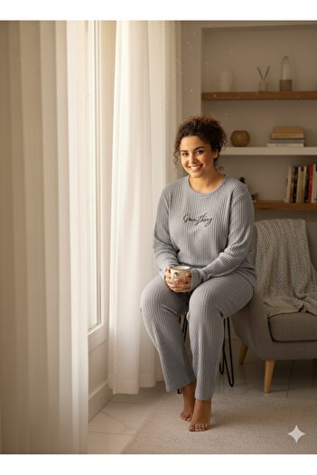 FAMES PİJAMA Women's Gray Everything Pajama Set