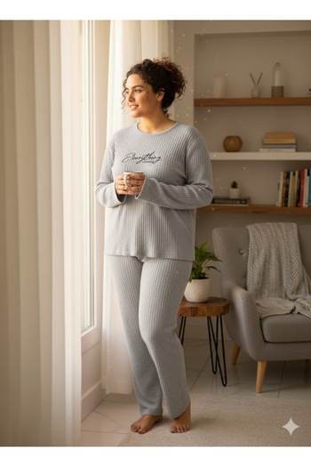 FAMES PİJAMA Women's Gray Everything Pajama Set