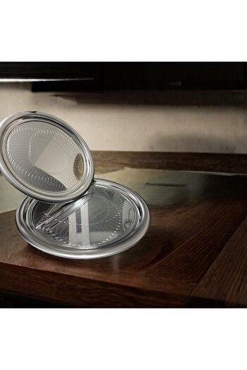 Yüsra Shop No 3Stainless Steel 29 Cmsini Tray Lifetime Warranty Tableware Food Tray Super Chrome Plated Stainless