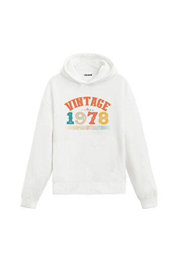 Colermi Vintage Hoodie 1978 Birth Date Printed Hooded Unisex Hoodie