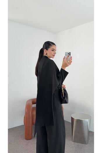 HAZELANNA Shawl Collar Black Premium Suit