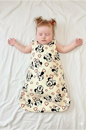 Lumos Trade Newborn Baby Organic Heart Mini Mouse Soft Swaddle Sleeping Bag 0-6 Months - with Bib Gift