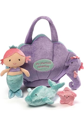 Gund Play Soft Collection, Mermaid Adventure 5-Piece Plush Playset with Rattle, Squeaker and Crinkle
