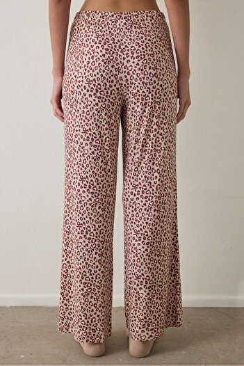 Penti Beige Dreaming Leopard Patterned Pajama Bottoms
