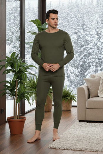 THERMOFORM Νέο Σετ Ανδρικών Θερμικών Εσωρούχων ΧΑΚΙ