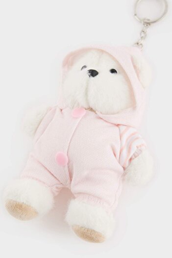 DeFacto Women's Teddy Bear Themed Charm Keychain F7834Axns