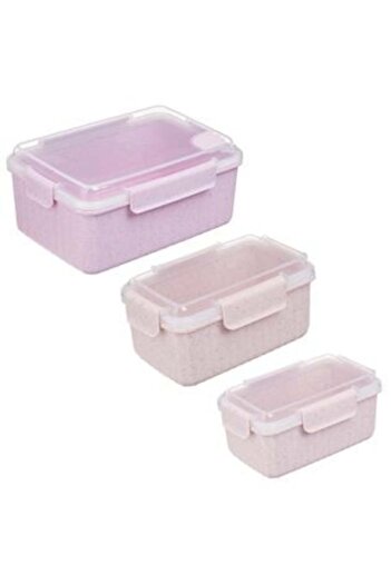 SHOPIENS Set 3 Food Containers with Air Valve of 3 Different Sizes
