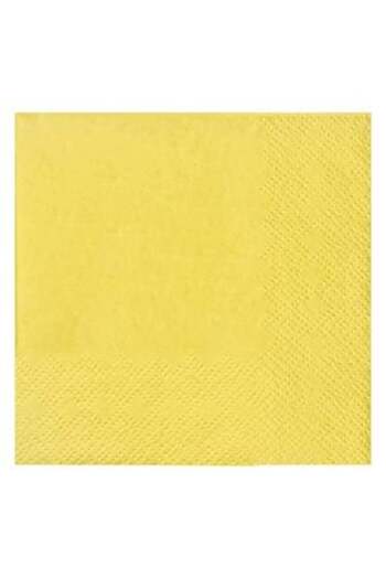 SHOPIENS Napkins with 2 Layers Yellow Pastel 21 x 21 cm - Pack of 25