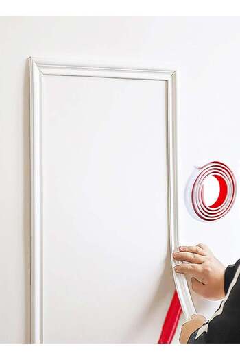 RATSAW Peel & Stick Chair Rail Molding – 100cm Self-Adhesive PVC Wall Trim