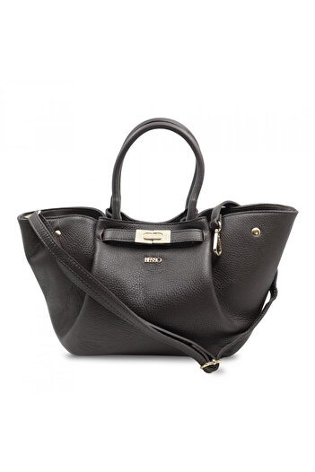 BESSO Tocco Nobile Dark Brown Genuine Leather Handbag