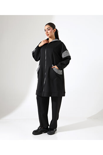 Fi'l Arz Fashion Women's Hooded Modal Sportswear Plus Size Set