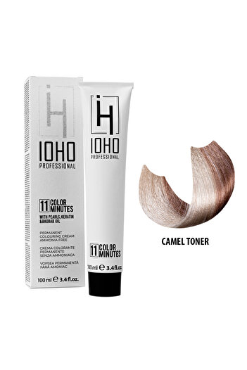 Ioho Professional Permanent Beige Toner Hair Dye Without Ammonia - Color 11 Minutes Camel Toner -