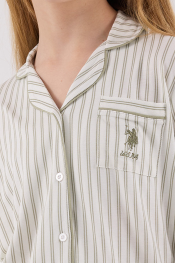 U.S. Polo Assn. Children's Front Buttoned Combed Modal Pajama Set 2526-Ws.D.A/G