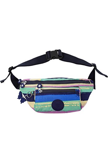 Caprice Collection Slim Bum Bag, Water-Resistant Waist Belt Bag with Multi-Pocket Organiser & Adjust