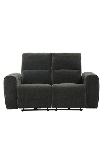 Danube Home Quantum 2 Seater Fabric Power Motion Recliner - Grey, Plywood + LVL, Comfortable & Stylish