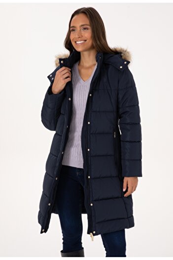 U.S. Polo Assn. Women's Navy Blue Coat 50289558-Vr033 Trend Mood