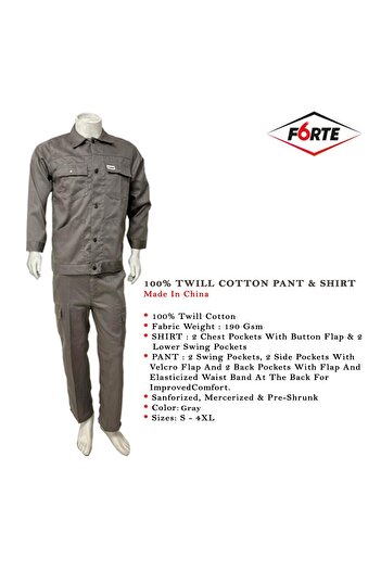 FORTE Work Suit | Shirt and Pants from