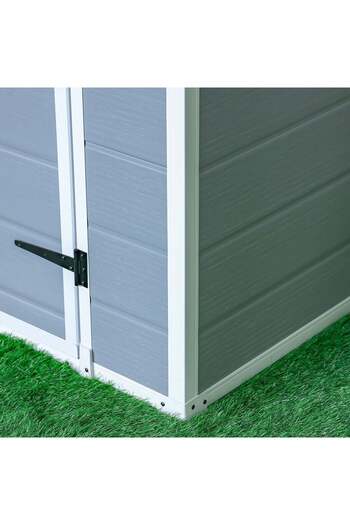 Danube Home Ultra Strong Garden Storage Shed - 133.5x103x202 cm - Durable Polypropylene, 1 Year Warranty