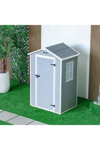 Danube Home Ultra Strong Garden Storage Shed - 133.5x103x202 cm - Durable Polypropylene, 1 Year Warranty