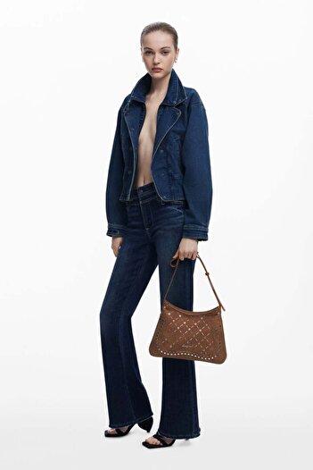 Desigual Medium cut-out faux leather bag