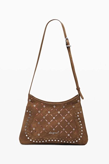 Desigual Medium cut-out faux leather bag