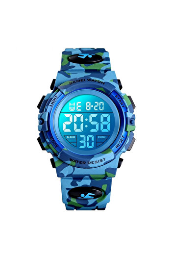 Skmei Ceas digital sport pentru copii, cronometru cu alarmă, armată