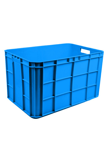 Ethic Solutions Plastic Storage Fish Multipurpose Crate Box 600×400×350 mm 67L Heavy Duty Home Industrial Green