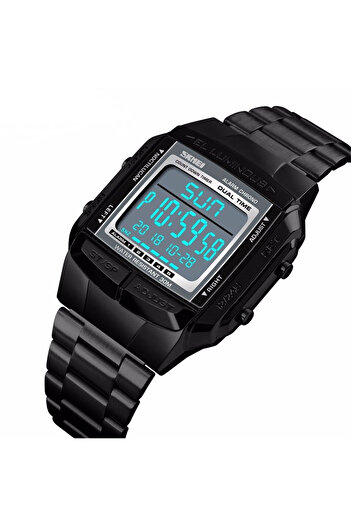 Skmei Men's Casual Chronograph LED Digital Stainless Steel Wristwatch