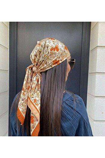 Mira İpek Patterned Scarf Combination Complementary Bandana