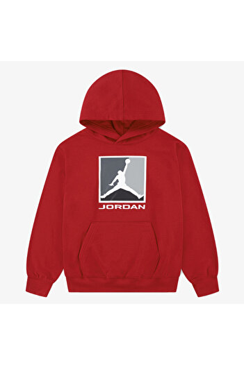 Nike Jordan Red Double Yarn Without Shardonlsuz Hooded Baseline Children's Sweatshirt 95F086