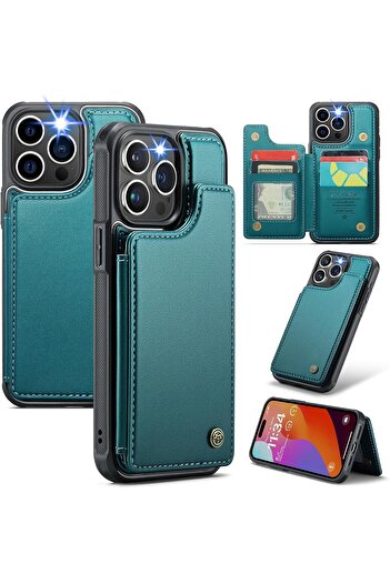 Generic Wallet Case for iPhone 16 Pro Max | RFID Blocking, Card Slots, PU Leather, Drop Protection