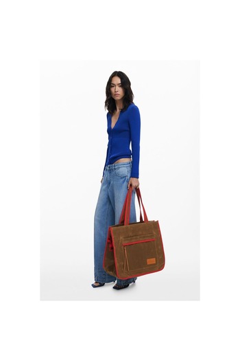 Desigual Versatile, travel/shopping, hand and shoulder bag, Desigual, Mediterranea Khiva series, Camel
