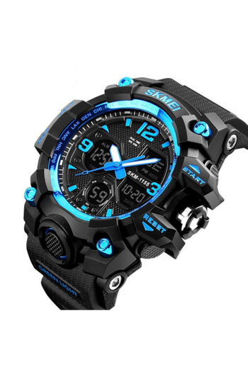 Skmei Men's watch, Skmei, Chronograph, Army, Military, Sport, Digital, Water and shock resistant, Blue