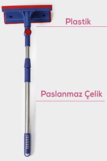 MG HOME Telescopic Handle Microfiber Glass Wiper – Water Squeegee Cleaning Mop Glass Wiping Apparatus with Rotating Head