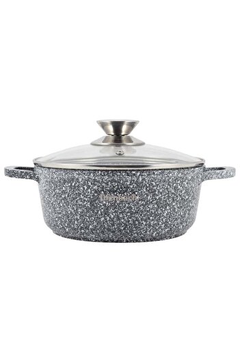 Ofenbach Cooking Pot with Glass Lid, Ofenbach, Aluminum/Granite, 2.3 L, 20 cm, Grey/Transparent