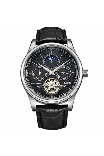 Lige Automatic mechanical watch, Light, Elegant, Classic, Leather strap
