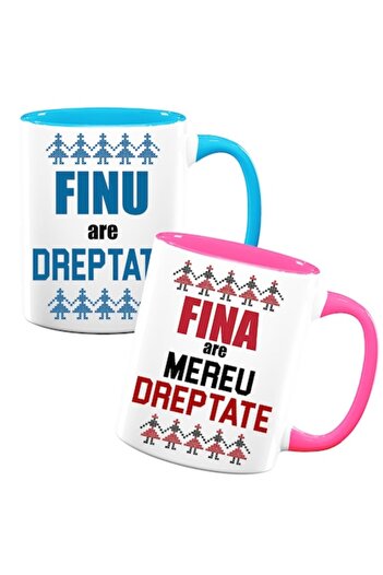 OEM Set 2 personalized mugs with message: 'The godson is right, The goddaughter is always right', Betapr