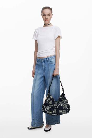 Desigual Medium newspaper shoulder bag
