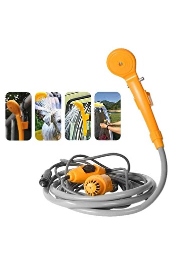 Denx Dinx 12V Portable Electric Shower Kit for Car, Pet, Camping, and Travel, DX3612