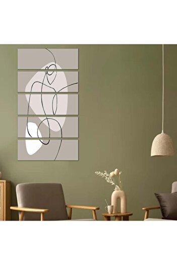 Generic Modern Abstract Art Wall Panel - 24090 - Divided into five equal pieces