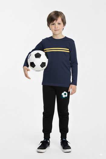 FYK KİDS Fan Color Themed Boys' Top and Bottom Set with Elasticated Legs