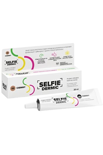 Other SelfieDermic covering and mattifying face cream, shade 02 dark, 20 ml