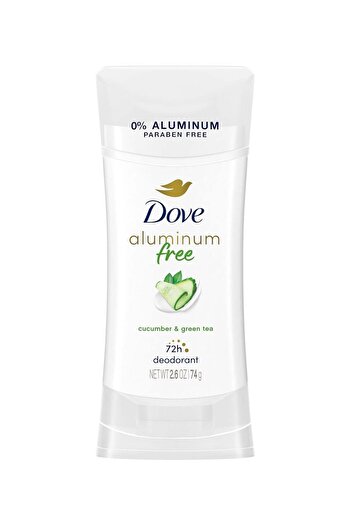 Dove 0% Aluminum Deodorant Stick Non irritating for Underarm Care Cucumber and Green Tea, 2.6 Oz