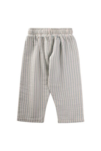 Cigit Pantaloni de muselină 1-10 ani albastru cu dungi duble