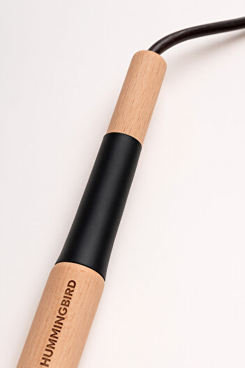 CLAW TRAİNİNG Hummingbird Leatherwood Jump Rope – Genuine Leather Cord and Natural Wood Handles