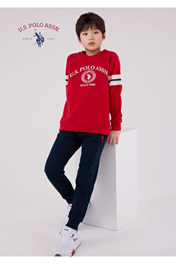 U.S. Polo Assn. Boy's Red Tracksuit Set with License Print Detail & Cotton L1.Usp.220.1.001