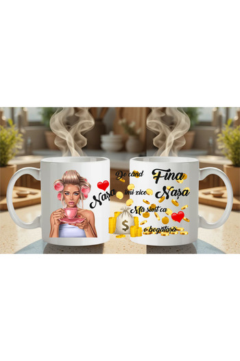 Sia personalizari Personalized mug Since when does my father call me "fine"?
