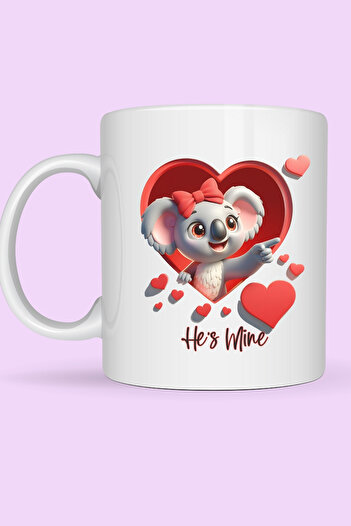 giftkonsept Cute Koala Design Gift for Lover or Spouse, Set of 2 Mugs